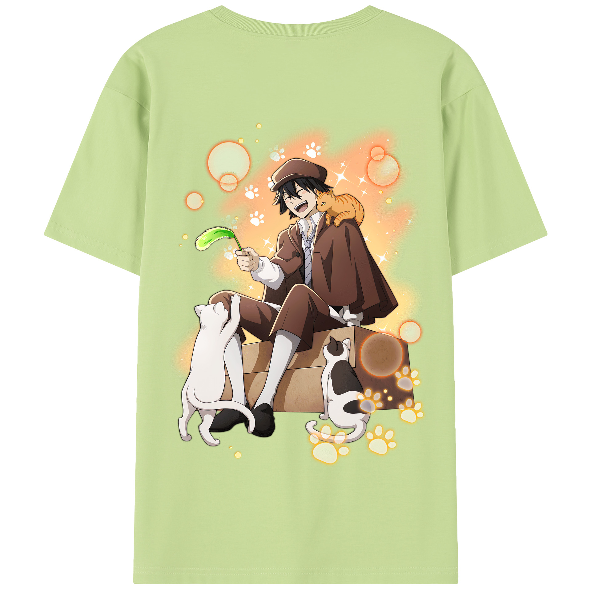 （画像用） 文豪ストレイドッグス Bungo Stray Dogs 綿100％半袖Tシャツ（背面プリント）